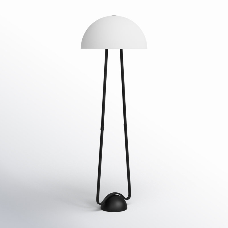 Romaine 57.5'' Midnight Black Novelty Floor Lamp