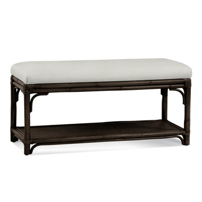Summer Retreat Wicker Shelf Storage Bench