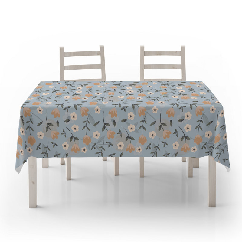 Durable Tablecloth, 50% Cotton / 50% Polyester, 55.1 x 118.1 inches | Machine Washable at 86°F, Tumble Dryer Safe, Ironable | Perfect for Dining Room, Parties & Everyday Use, Elegant Design & Easy Care