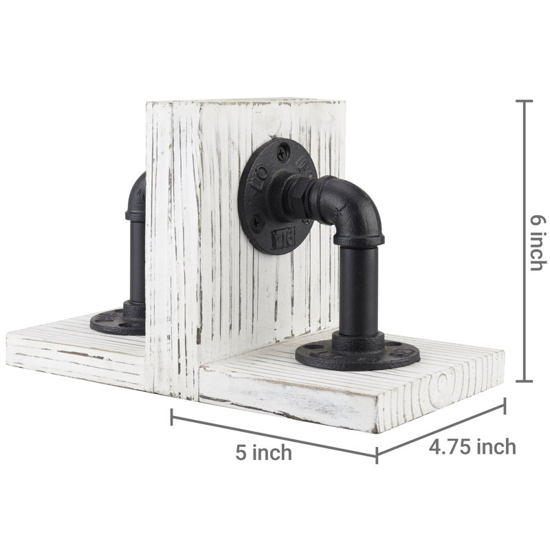 Industrial Wood Bookends
