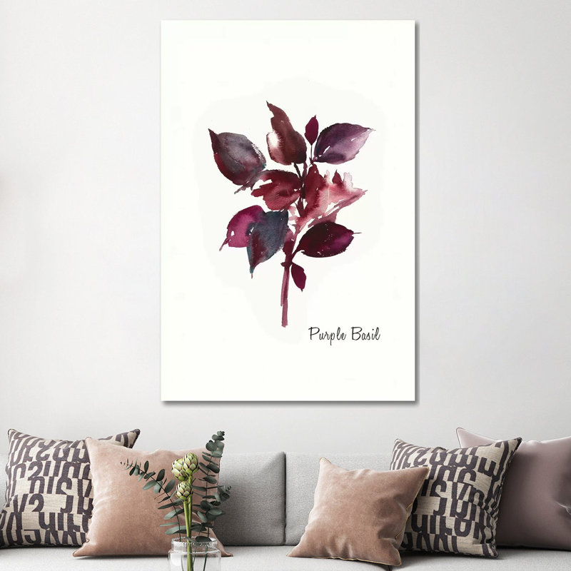 Purple Basil 1 Piece Wrapped Canvas Painting