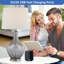 Lampe de table simple en verre de 26 pouces de hauteur, lampe de table de chevet à intensité variable à 3 voies avec port de charge USB, pour chambre à coucher, salon, bureau, bureau