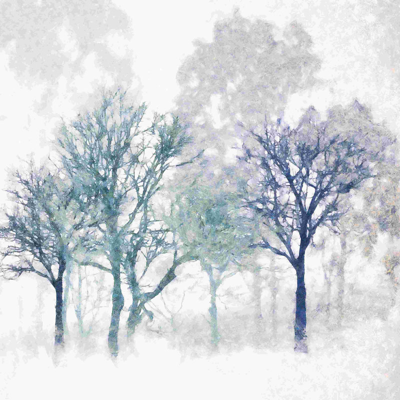 Winter Trees Cooled - Impression sur toile tendue, H 30 po x l 30 po
