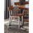 Rustic Brown And Gunmetal Finish 7Pc Dining Set Counter Height Table And 6X Counter Height Chairs Industrial Design Wooden Dining Furniture