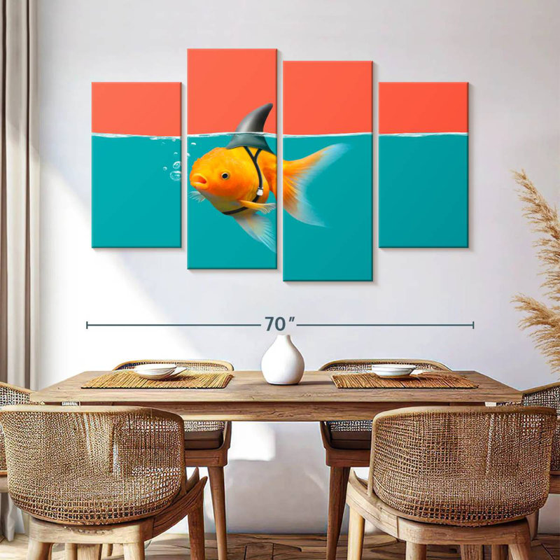 Brampt Goldfish As A Shark, 42" H x 68" W