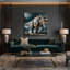 «Dinosaur Spinosaurus», art mural sur toile noire-517858482