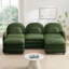 Canapé d'angle modulaire en tissu Teddy effet nuage, dossier et accoudoirs incurvés avec coussins lombaires incurvés, pouf amovible et coussin double couche de soutien-1846225899-1846225902