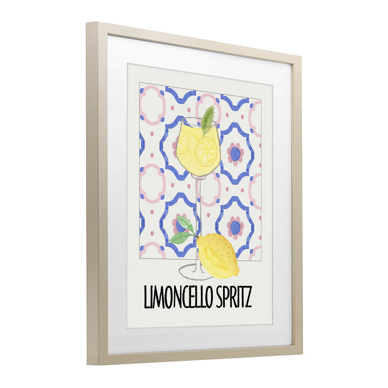 «Italie Spirz on My Mind», reproduction encadrée sous verre, conception de Nina Jacobs, H 16 po x l 13 po