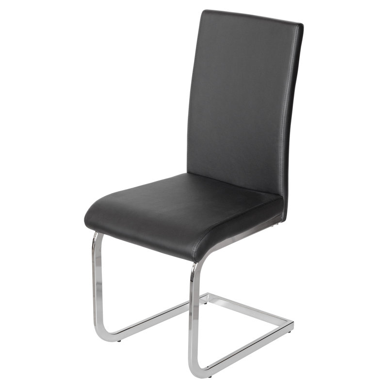 Upholstered Dining Chair, Black, 1