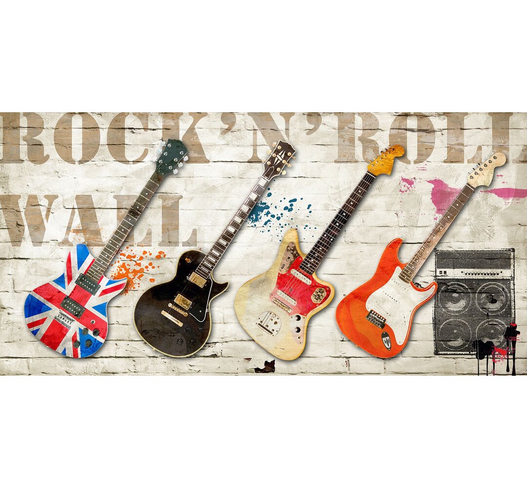 Leinwandbild Rock'n'roll Wall von Steven Hill