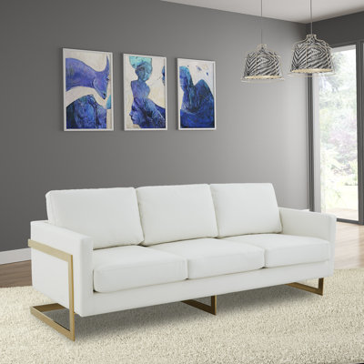 Bellago 83.5'' Faux Leather Sofa