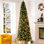 Sapin de Noël artificiel pré-éclairé avec flocage de cachemire