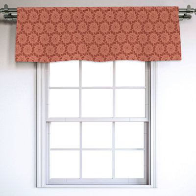 Sateen Floral Ruffled Window Valance