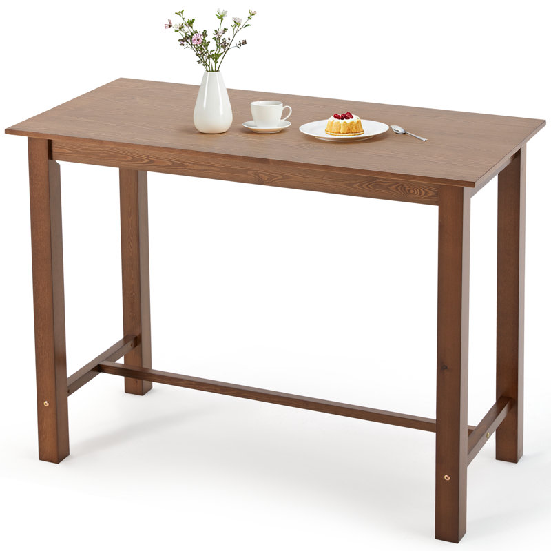 36" Height Solid Wood Base Pub Table