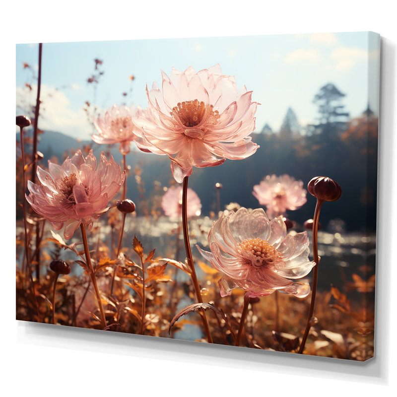 " Floral Meadow Delight ", 12" H x 20" W x 1" D, Wrapped Canvas