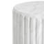 Table d'appoint d'extérieur sculptée Cicci, blanc-1655690901