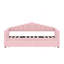 Lit de jour tapissier simple avec lit gigogne escamotable à hauteur réglable et port de charge USB et Type-C, structure de lit de jour avec 2 poches latérales, aucun sommier nécessaire, rose-730253037