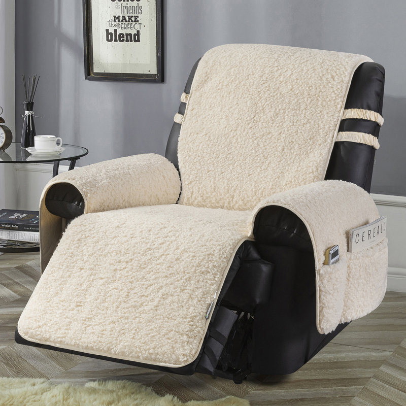 Housse pour coussin inclinable Sherpa, Fausse fourrure blanche, H 96 po x l 23 po x P 20 po
