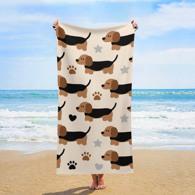 Serviette de plage en microfibre à séchage rapide, 60 x 80 po