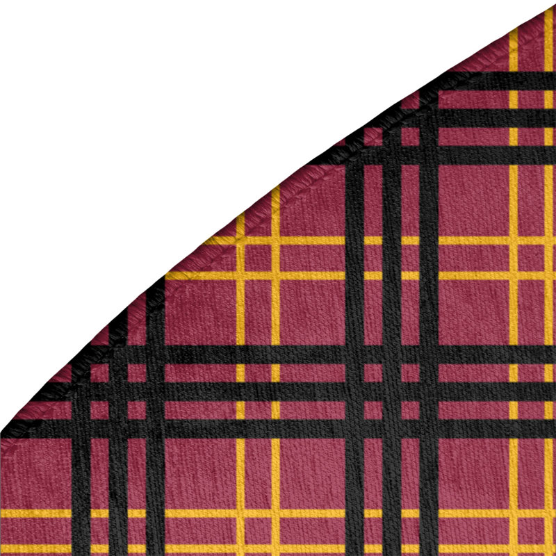 Tapis rouge à carreaux, Rond 5 pi