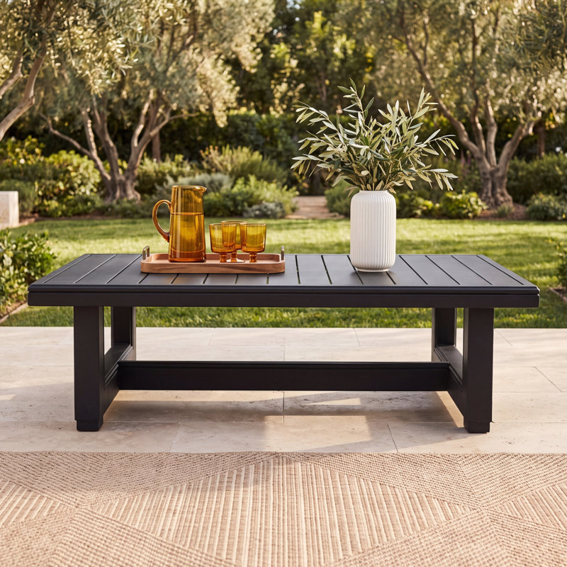 Melrose Slatted Metal Outdoor Coffee Table