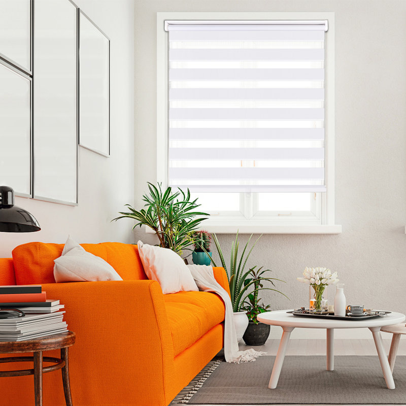 Rideau semi-transparent, Blanc, L 36 po x L 72 po