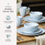 Swan 16 Piece Scallop Edge Stoneware Dinner Set, 4 x Dinner Plates, 4 x Side Plates, 4 x Bowls, 4 x Mugs, Durable, Microwave and Dishwasher Safe, SWKA1460CRM-133206959