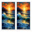 «Bright Sunset Of Waves Breaking At The Shore» 2 - Pièces sur-1864312938-1864313235