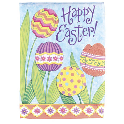 Flag Happy Easter Tulips 13x18
