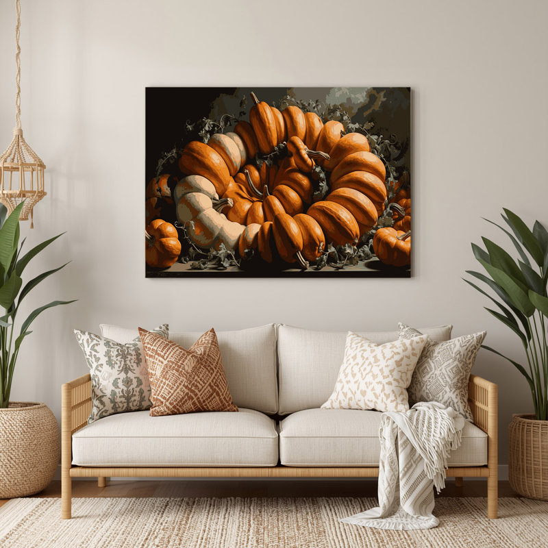 Art mural en métal légumes et courge musquée noire