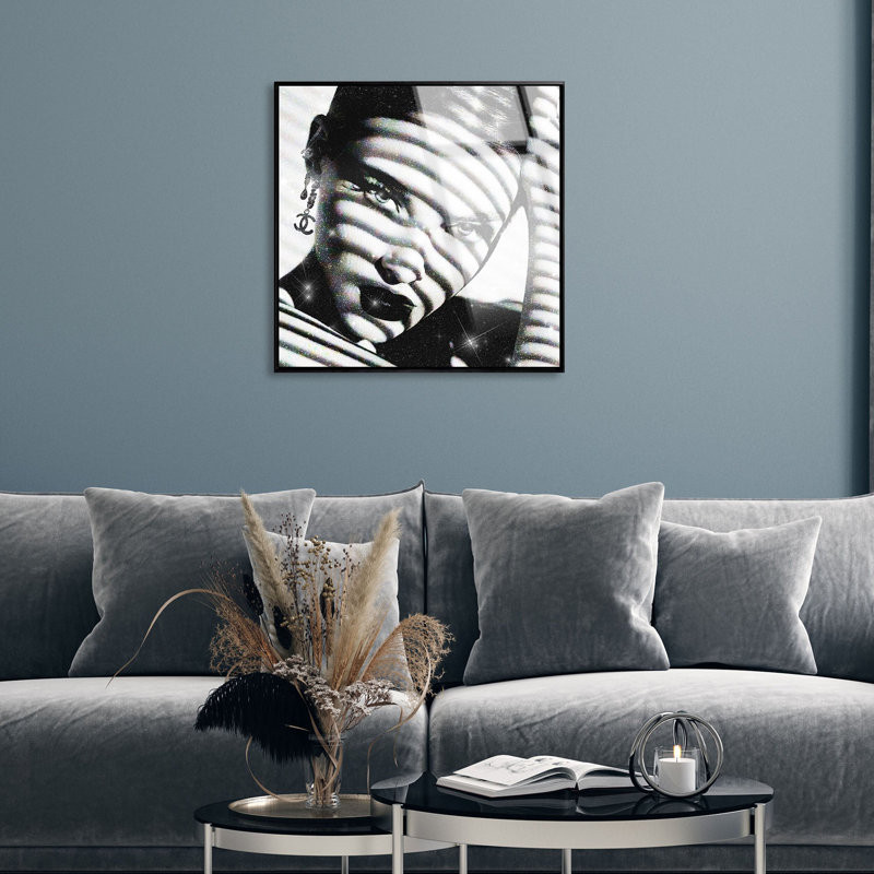 Solid Stare People and Portraits Framed Acrylic Art by Oliver Gal, 13" H x 13" W