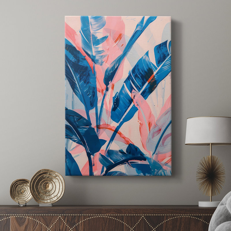 Jungle rose - Cavas enveloppés de galerie, H 18 po x l 12 po