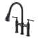 KRAUS Allyn Transitional Bridge Kitchen Faucet with Pull-Down Sprayhead