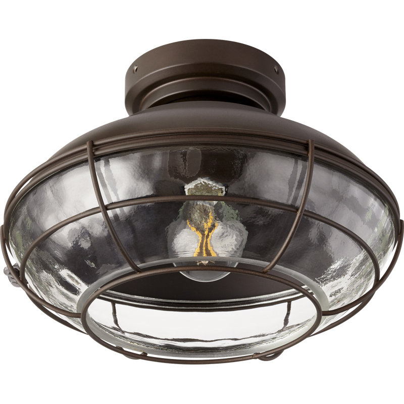 Ensemble d’éclairage pour globe à ventilateur de plafond 1 lumière, Bronze huilé