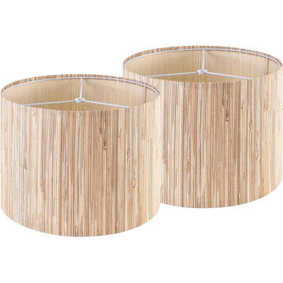 10'' H x 13'' W Wood Drum Lamp Shade(Set of 2)