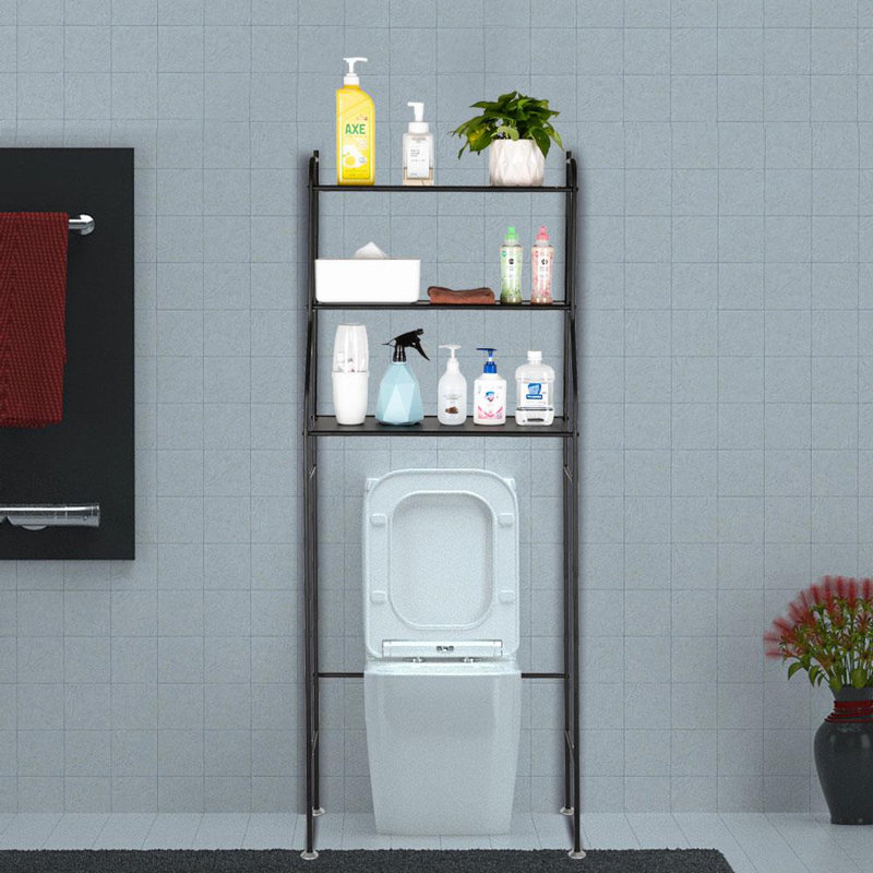 Rangement au-dessus de la toilette l 23,3 po x H 59,4 po Herrick, Noir
