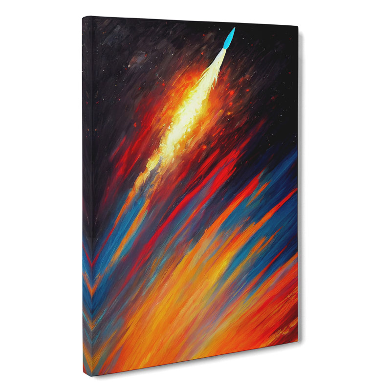 An Extraordinary Spaceship Rocket - Wrapped Canvas Print, 50cm H x 35cm W x 3cm D