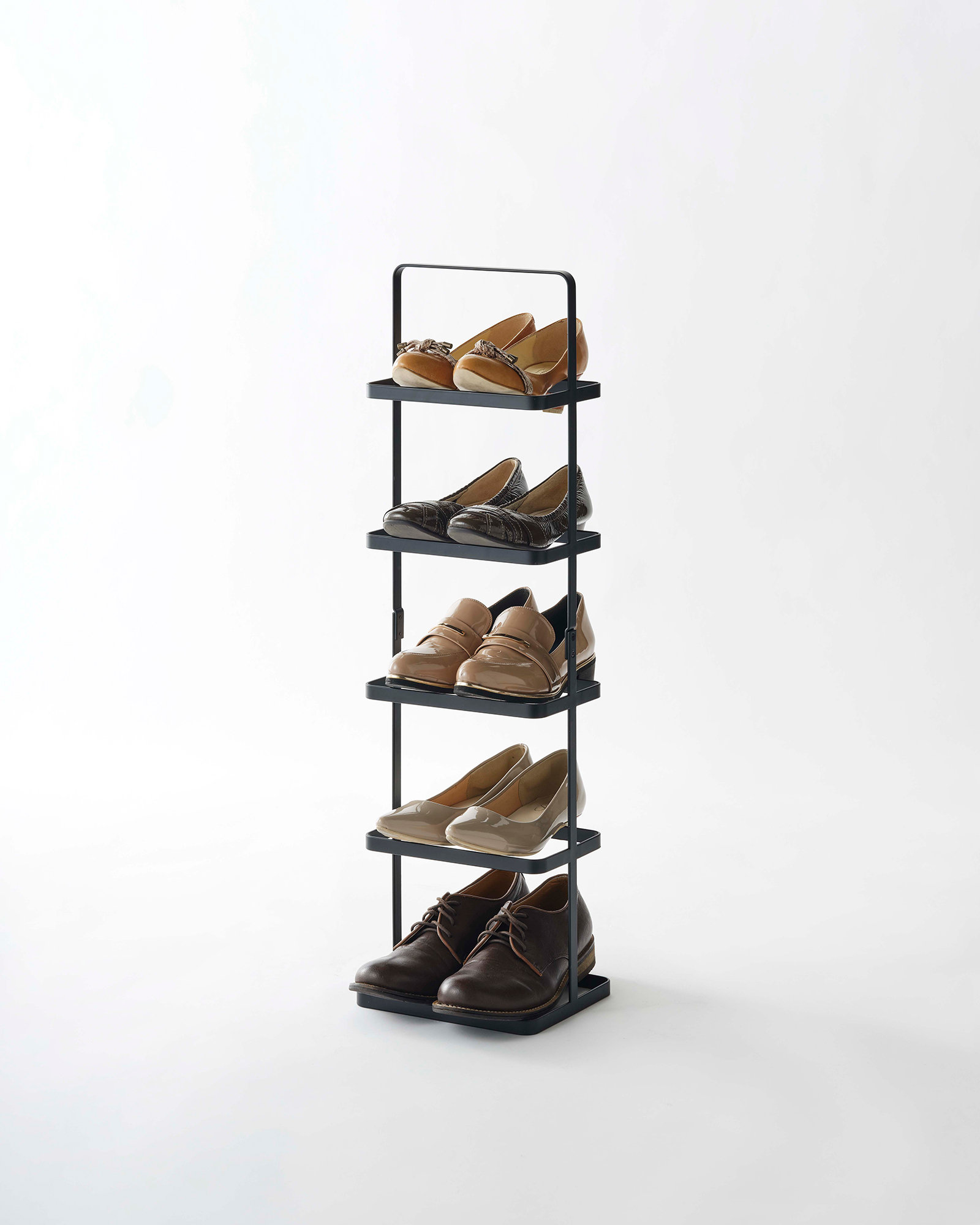Shoe Rack,Vertical Shoe Rack,Entryway Wooden Shoes Racks, Modern Shoe Rack  Organizer, Space Saving Shoes Storage Dark brown