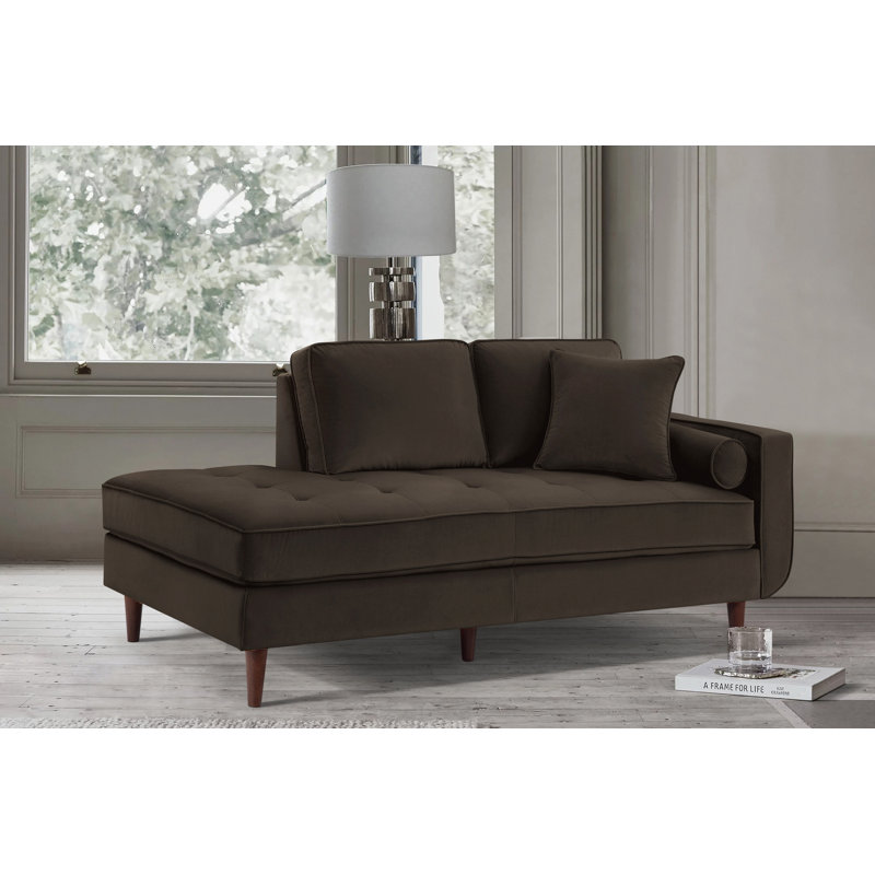 Chaise longue Jalessia, Brun
