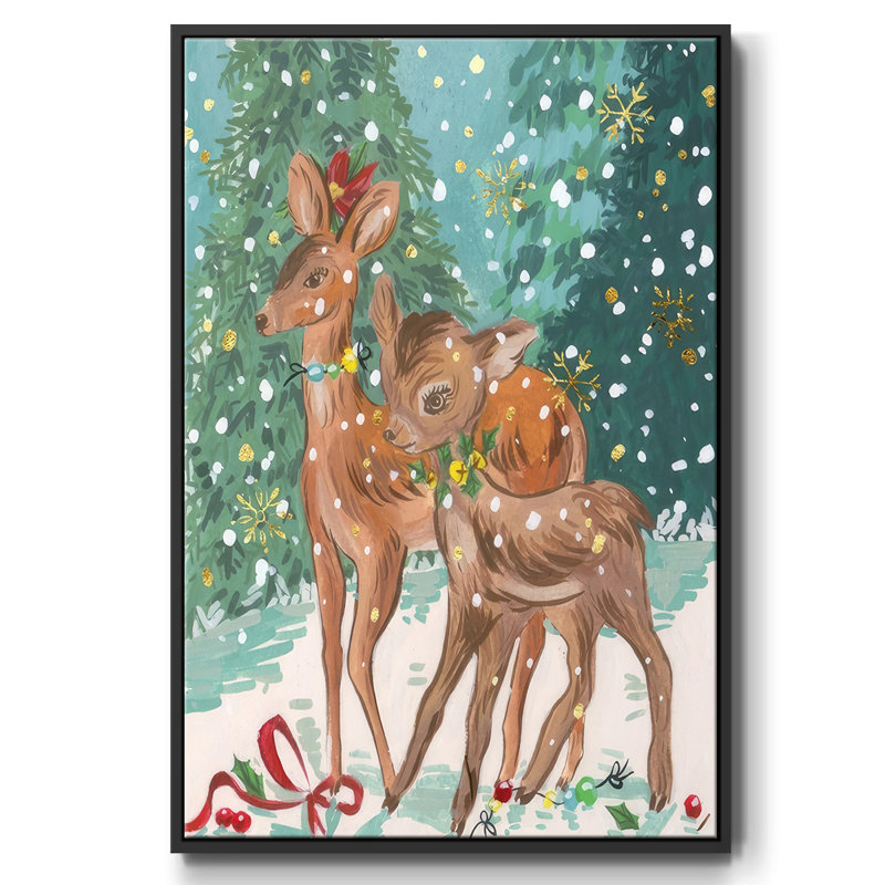 Biche et fauve I, Noir, H 25 po x l 17 po x P 1,5 po