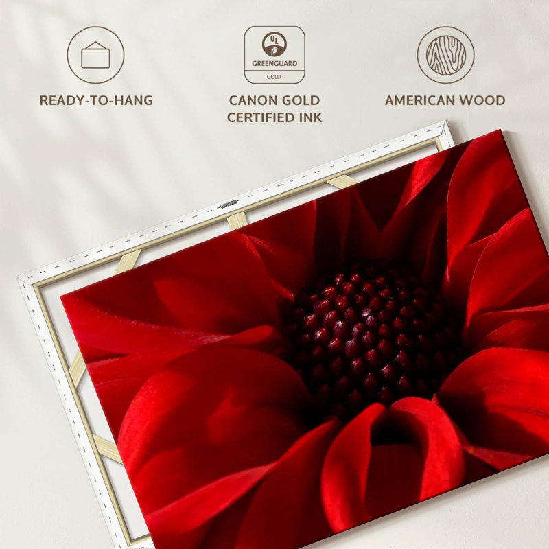 Harnek Red Flower Bloom, 24" H x 36" W