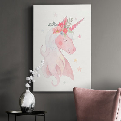 Toile tendue avec châssis «Sweet Unicorn II» - prête à être accrochée