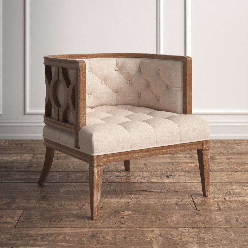 Arleni 29.1" Wide Tufted Polyester Barrel Chair