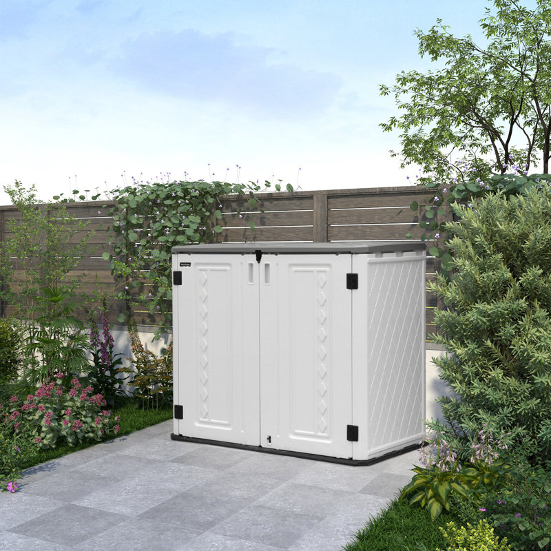 4 ft. W x 4 ft. D Metal Garbage Shed