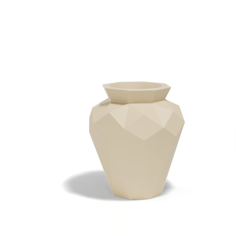 Origami - Hanami Planter, 31.5" H x 24.25" W x 24.25" D, Cream