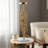 Modern Metal and Marble Pillar Candle Holder - Contemporary Sculptural Design with Textured Aluminum and Stone Accents for Decorative Display - Single Freestanding Minimalist Candle Stand-719547630
