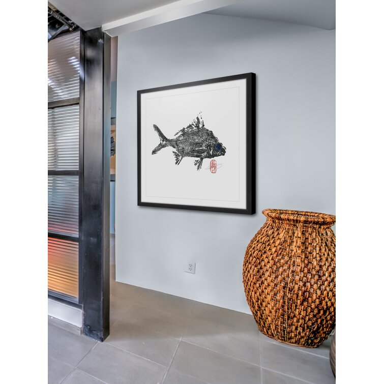 Marmont Hill Small Silver Bream Framed On Paper by Andrew Clay Print