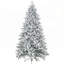 Arbre de Noël artificiel enneigé 8 pi avec extrémités de 8 pi, base en métal pliable, assemblage facile, réaliste et festif-1593206211