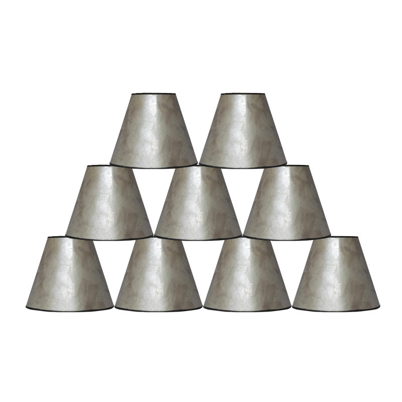 Abat-jour cloche en mica 6 po, Argent