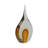 14" Meeda Amber Crystal Tear Drop, 14"H - 8" x 4" x 14"-2067678768